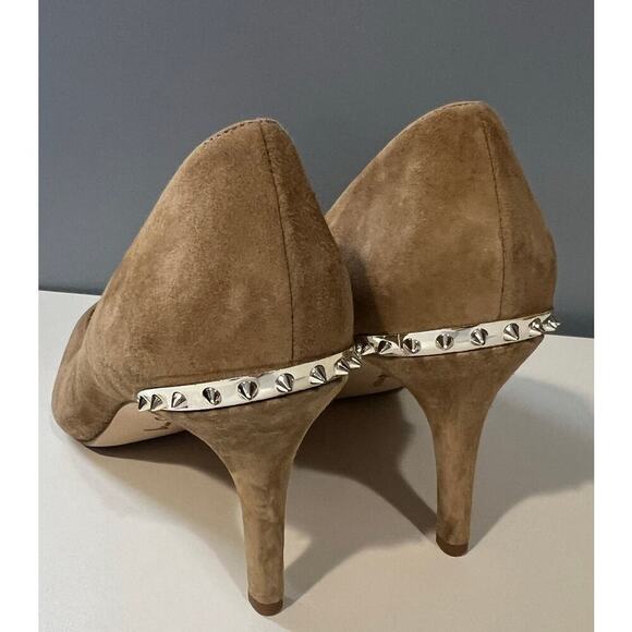 EUC Sam Edelman Heels With Spike Accents in Tan - Picture 2 of 6
